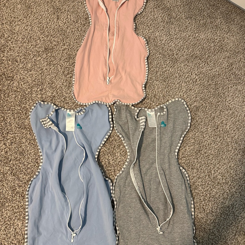 Love to Dream Kids Pajamas Sleep Sacks - Pink, Blue, Gray